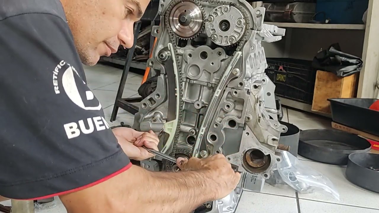 como colocar ponto da corrente de sincronismo Sentra motores mr20 , copinhos do comando posição