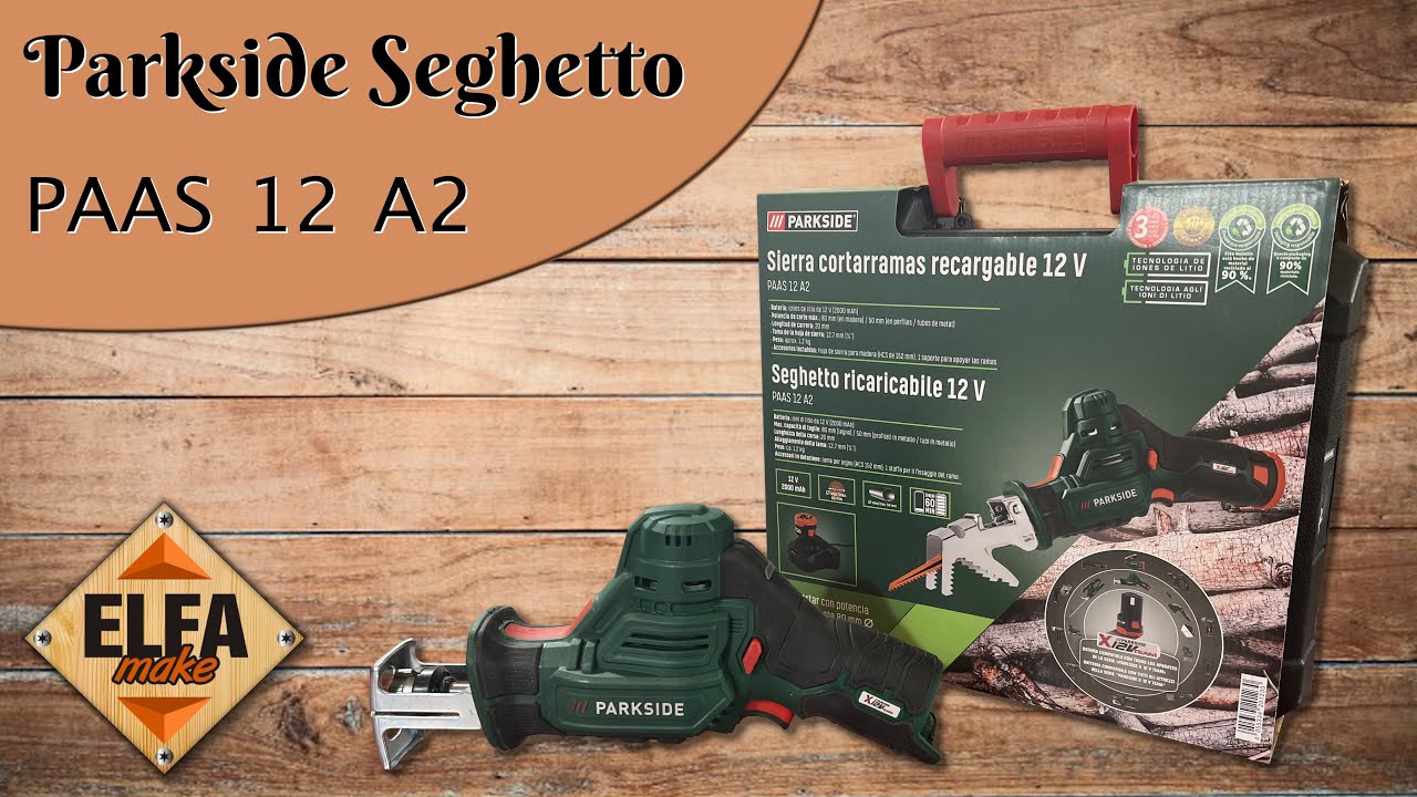 Seghetto alternativo/gattuccio a batteria Parkside PAAS 12 A2 - 12 Volts, potatura rami e altro