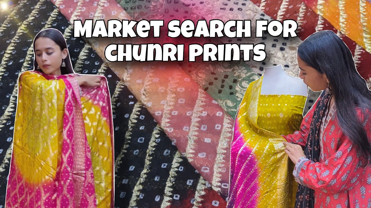 Market Search For Chunri Prints | Dholki/ Mayoun Outfits | Banarsi Saree | Cliff Shopping Mall
