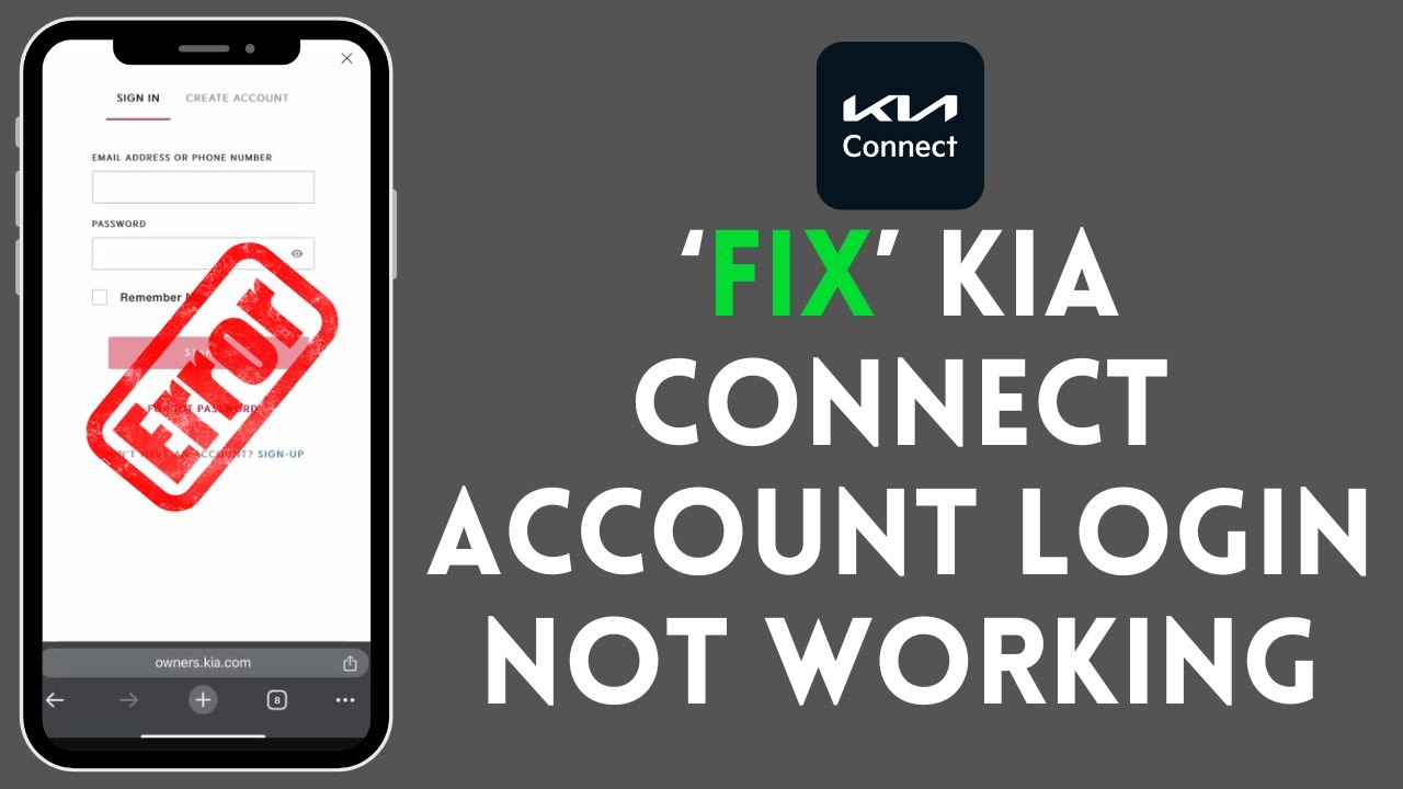 How to Fix Kia Connect Account Login Not Working 2024?