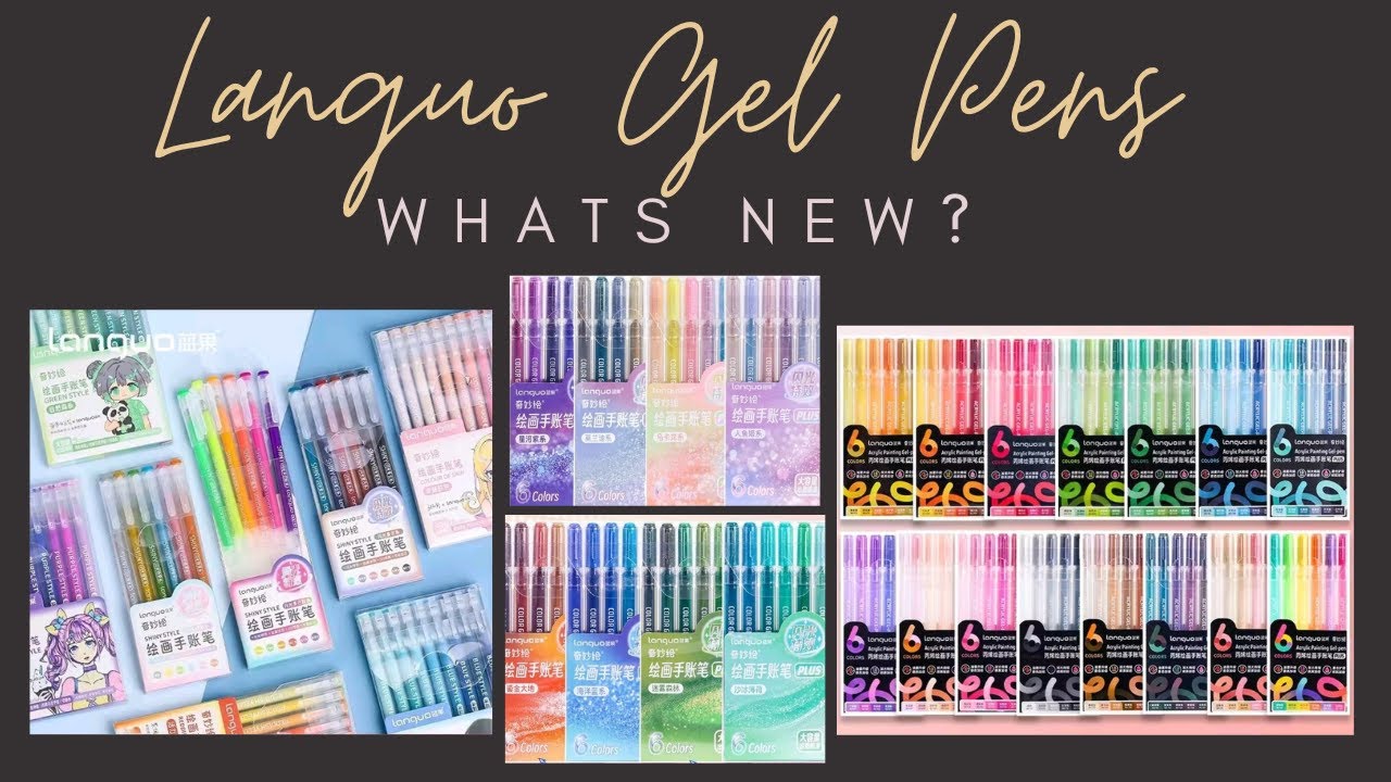 New Languo Gel Pens| New 0.6 Color Packs| New 3D and Shiny| New Flash Plus