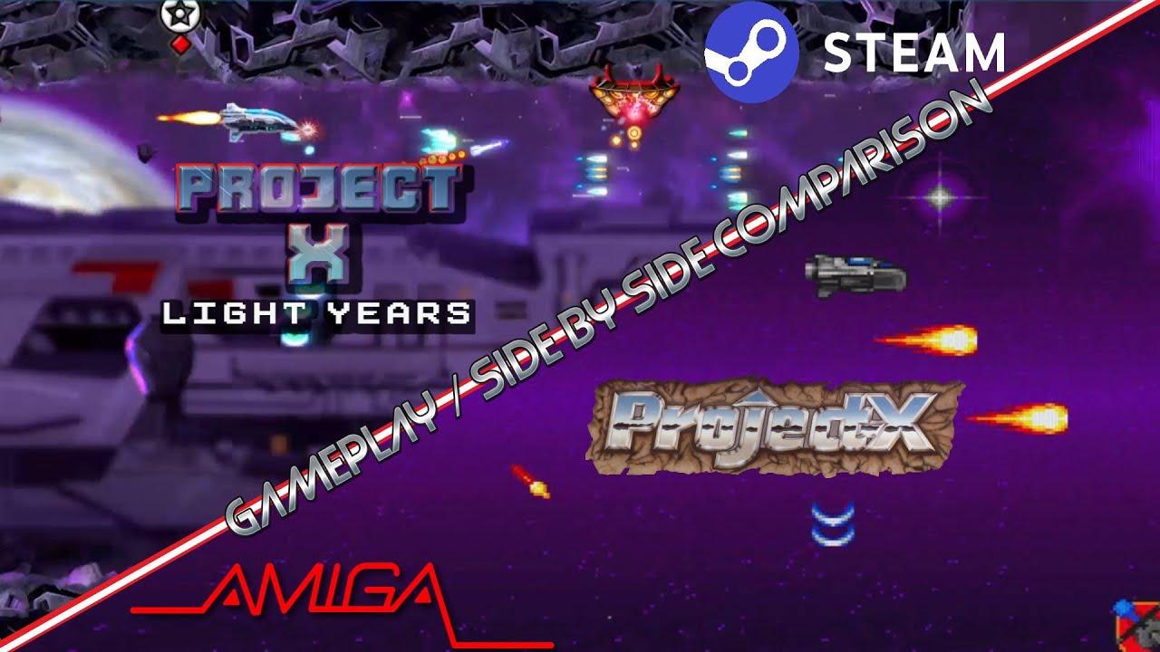 Project X Light Years (Steam - 2025) / Project X SE (Amiga - 1993)   Gameplay and Comparison