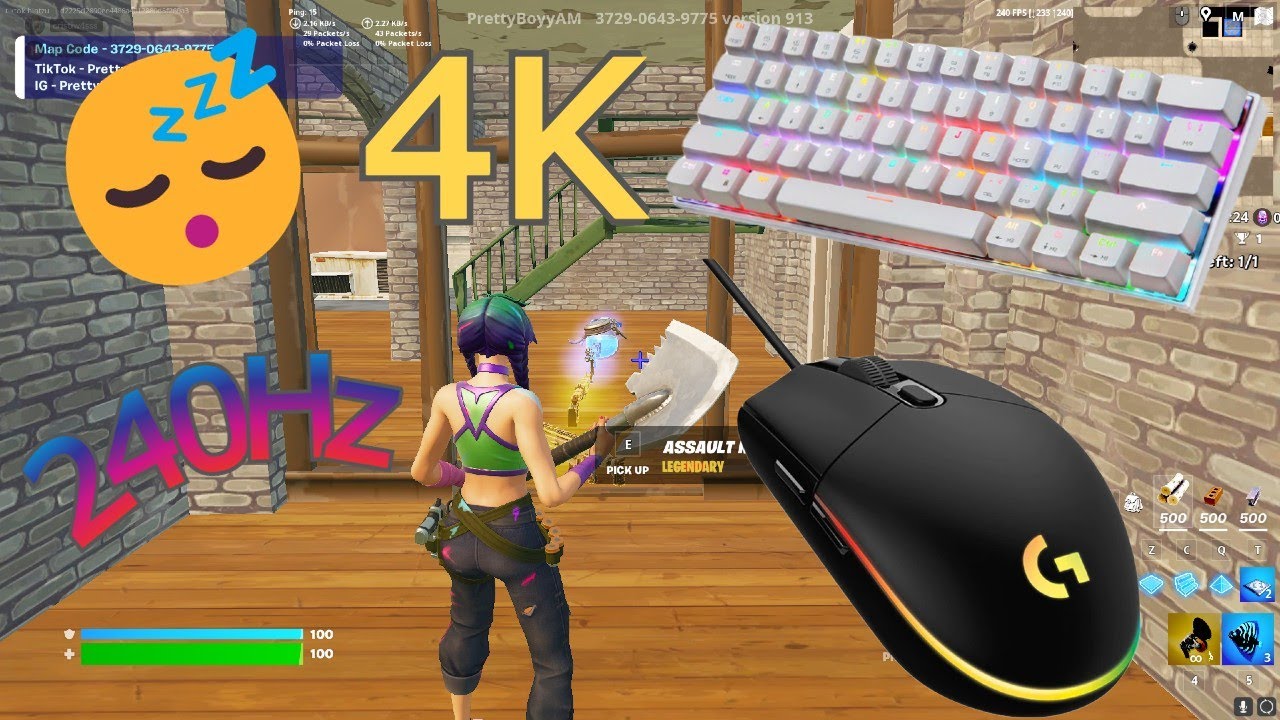 [20] MotoSpeed Ck62 And Logitech g102 ASMR 🤩 Blue Switches Chill Keyboard Fortnite Tilted ZoneWars 🎧