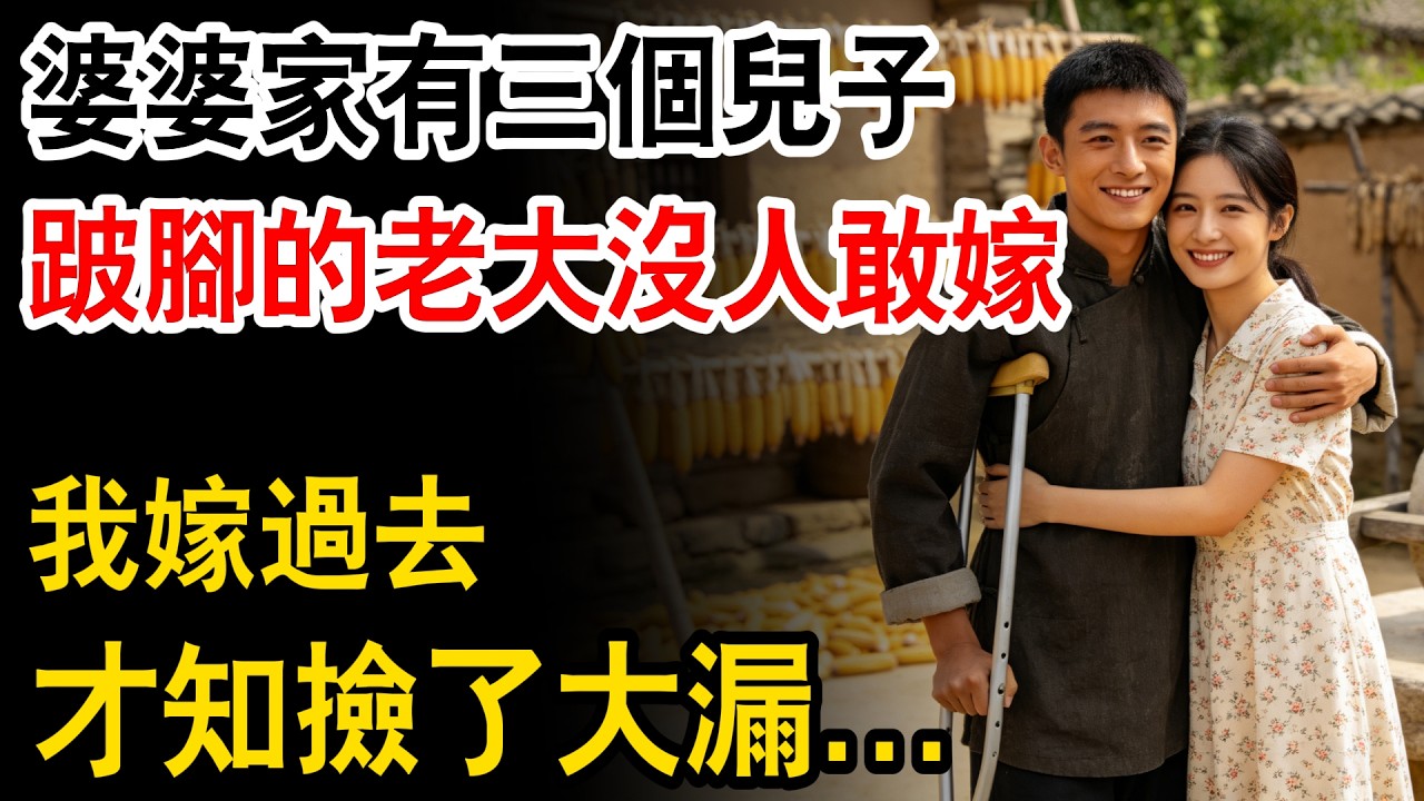 婆婆家有三個兒子，坡腳的老大沒人敢嫁，我嫁過去才知撿了大漏...#為人處世 #日常 #人生感悟