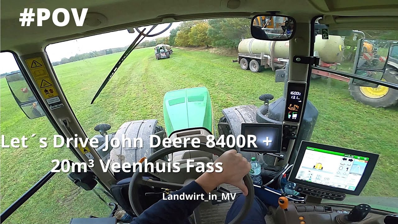 #POV Let´s Drive John Deere 8400R +20m³Veenhuis Premium Integral +18m Bomech Schleppschuhverteiler