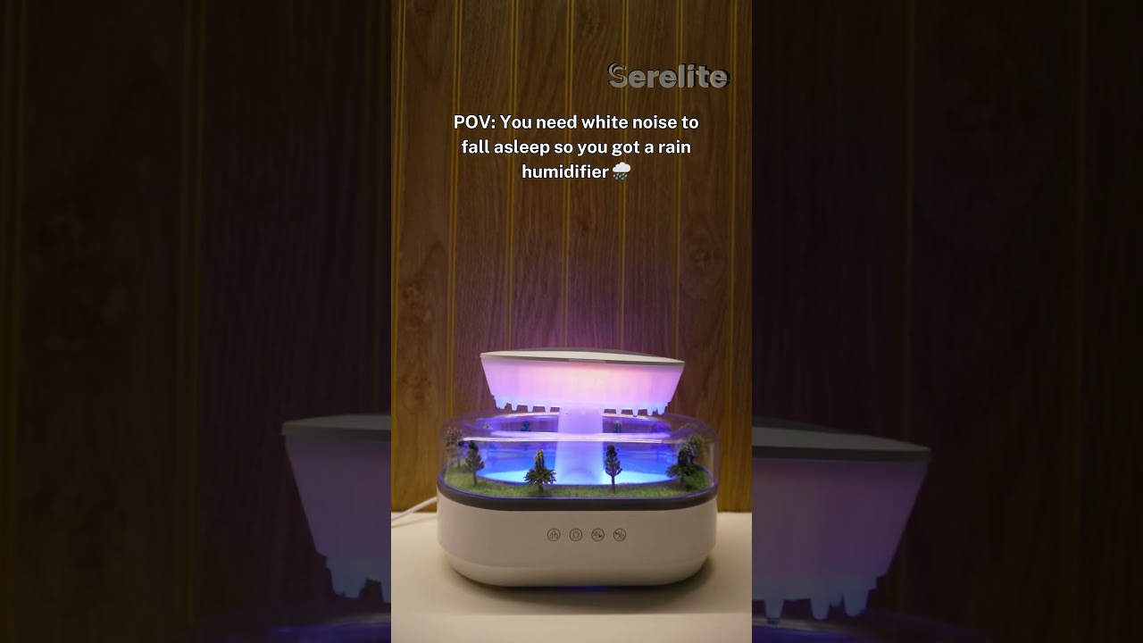 It makes falling asleep so easy 🌧️😴 #serelite #Humidifier #rain  #sleep #shorts #asrmsounds