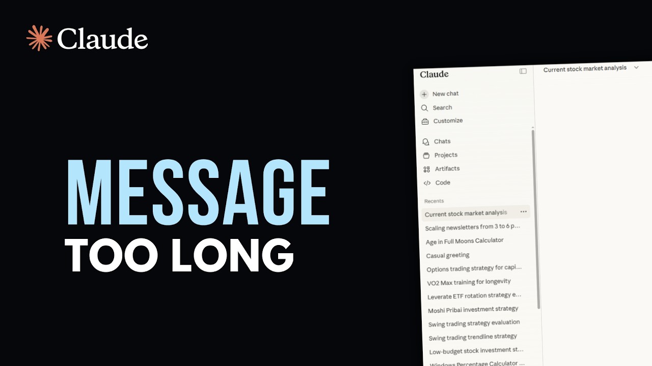 How to Fix Claude AI Message Too Long Error (5 Simple Solutions!)