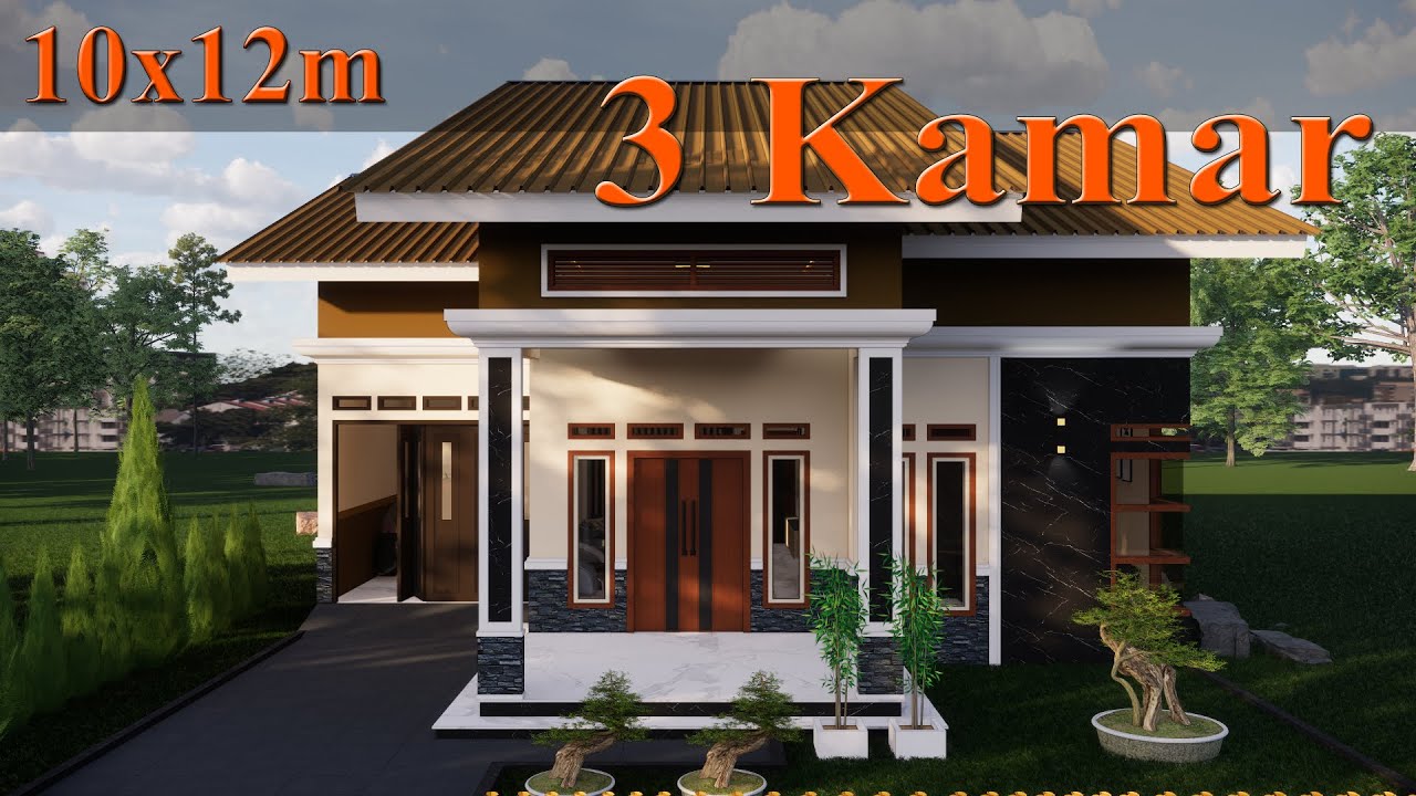 Desain Rumah Minimalis Dengan Harga Ekonomis 🏡 Rumah 10x12 Meter 3 Kamar Tidur + Garasi