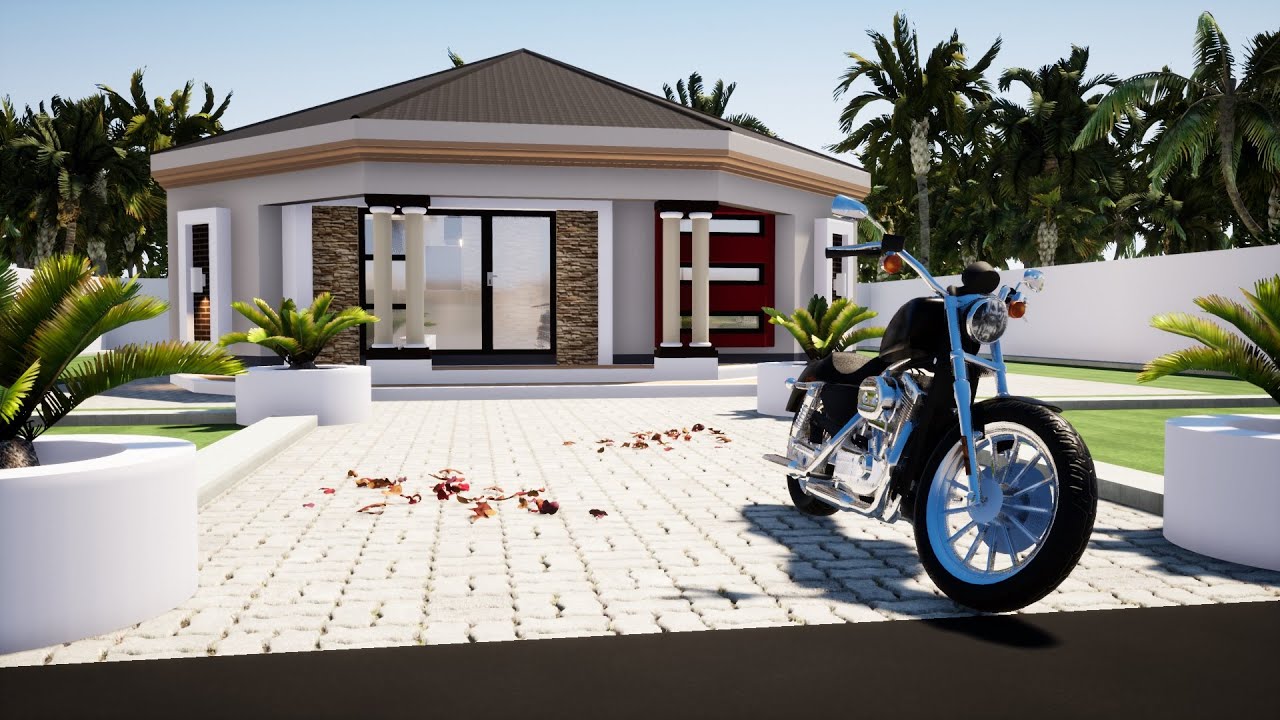 3 Bedroom Roundavel design  | 8 corner house  |   11mx11m