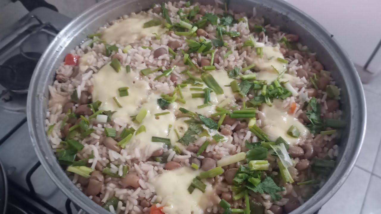 Baião-de-dois com feijão verde 💚