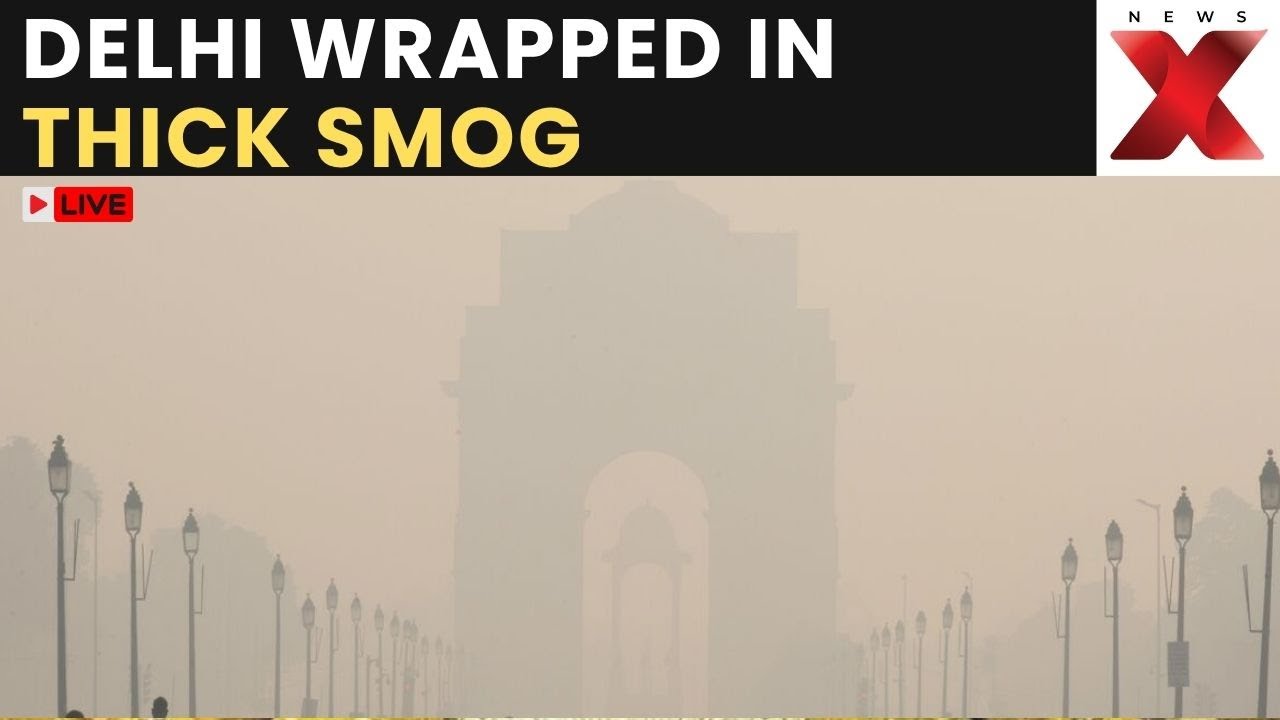 Delhi AQI LIVE | Delhi Chokes in Post-Diwali Smog 2025 | Thick Haze Engulfs India Gate | NewsX