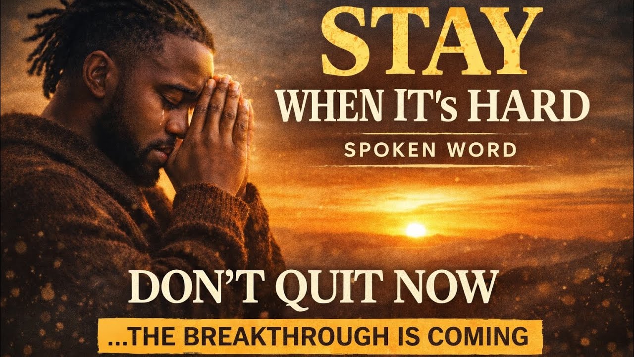 Stay when it’s hard.Your breakthrough might be one more prayer away. 🙏🏾🔥