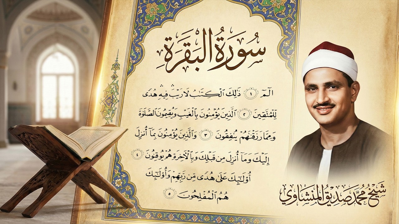 سورة البقرة بجودة عالية | الشيخ محمد صديق المنشاوي | ( بدون إعلانات ) | Surah Al-baqarah