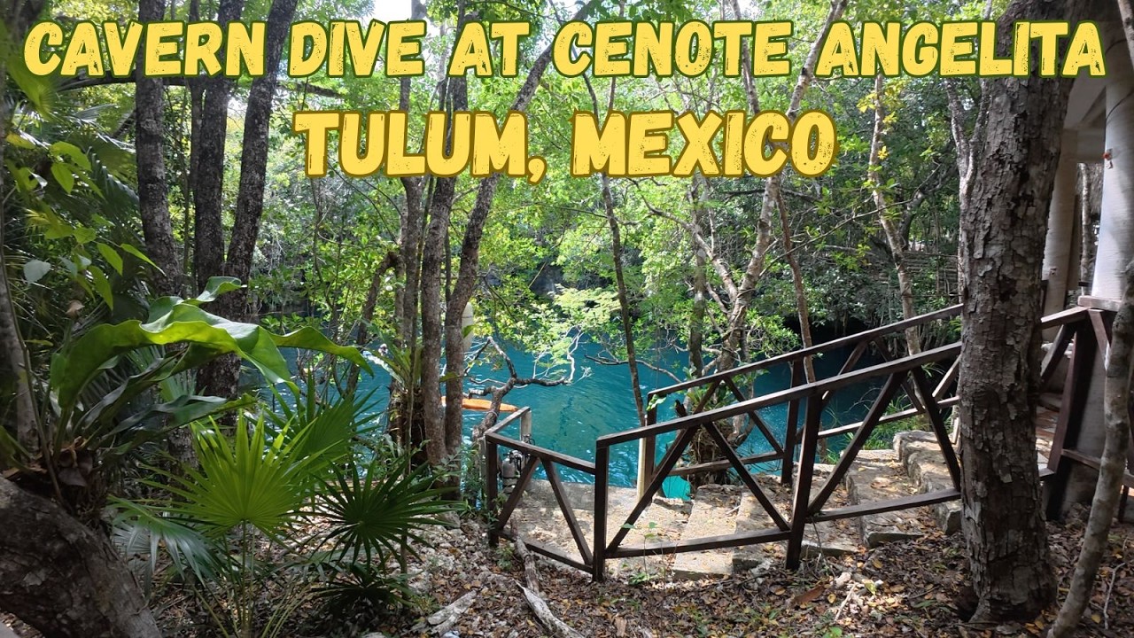 Cavern Dive at Cenote Angelita, Tulum, Mexico.