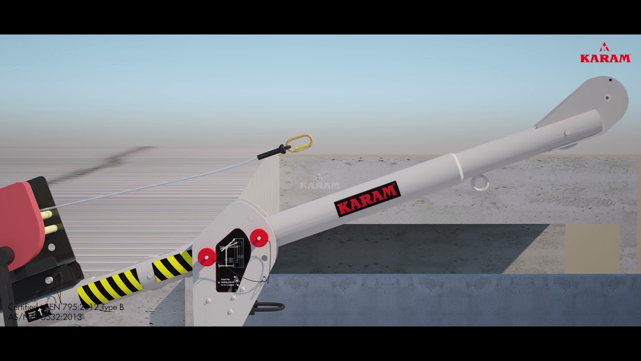 Karam DA01 H Base Davit Arm System For Confined Space Entry & Rescue