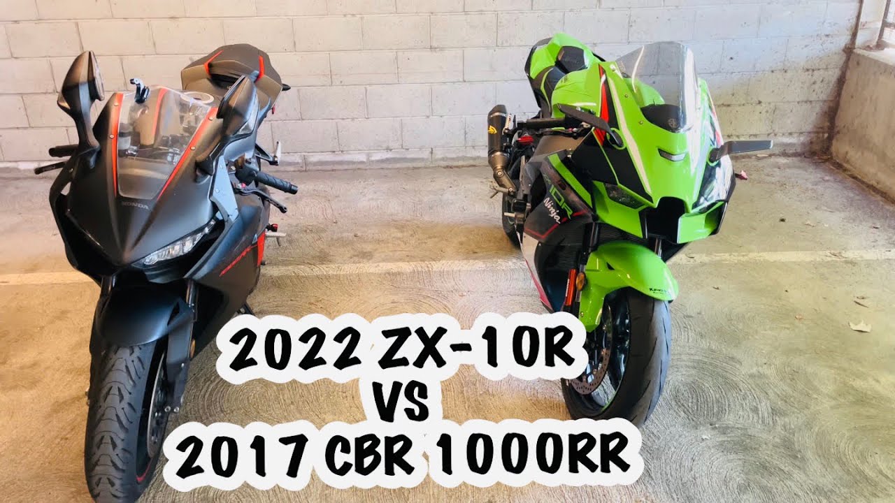 2022 Kawasaki Ninja ZX-10R VS 2017 Honda CBR 1000RR  #zx10r