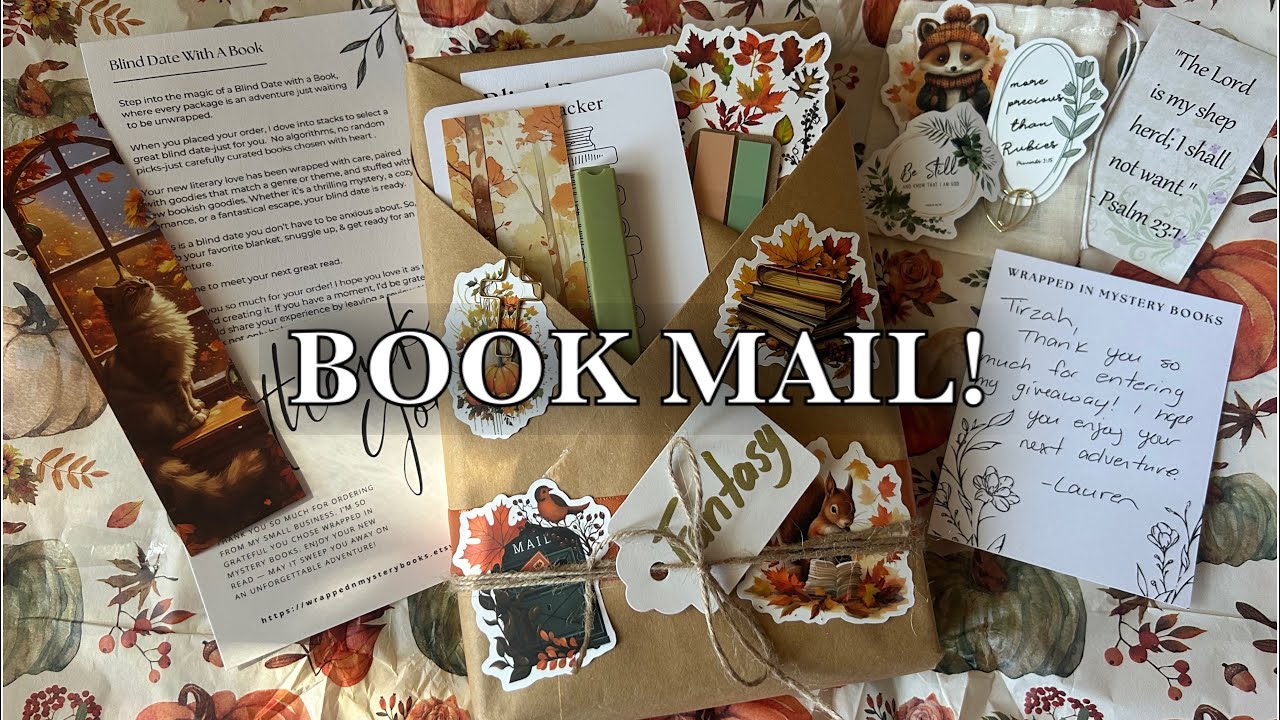 Book Mail! Ep. 5 - Unboxing a Fall Themed Blind Date with a Book I won in an Instagram Giveaway! 🍂🎃🍁