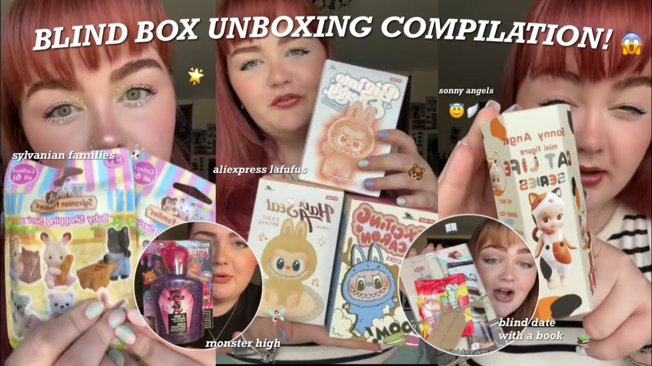 blind box haul!😱📦 (aliexpress lafufu, sonny angels, sylvanian families, monster high & more!⭐️🫶🏻)