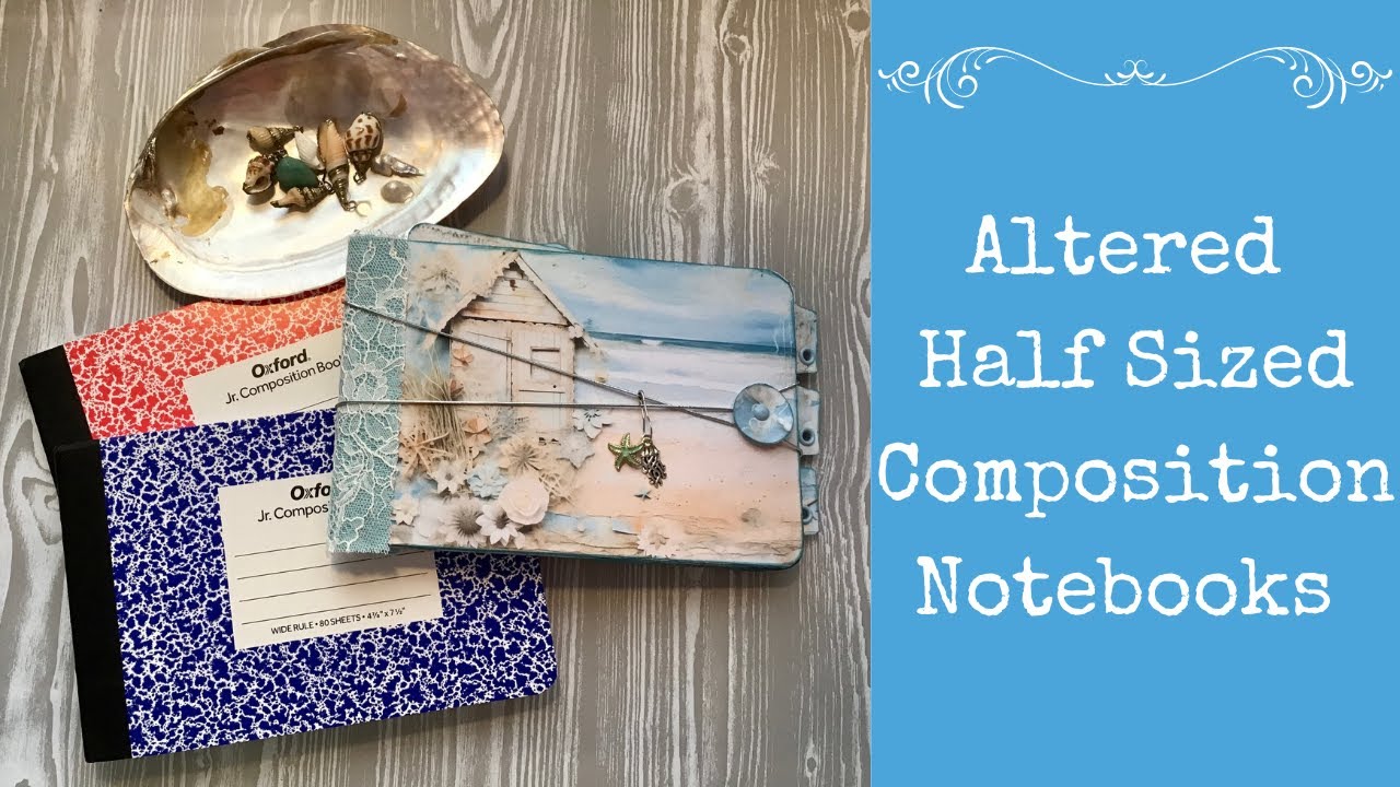 Altered Half Size Composition Notebooks (SOLD)