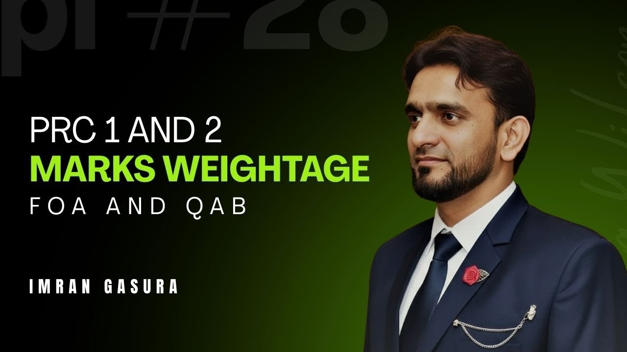 PRC 1 and 2 FOA and QAB Marks weightage