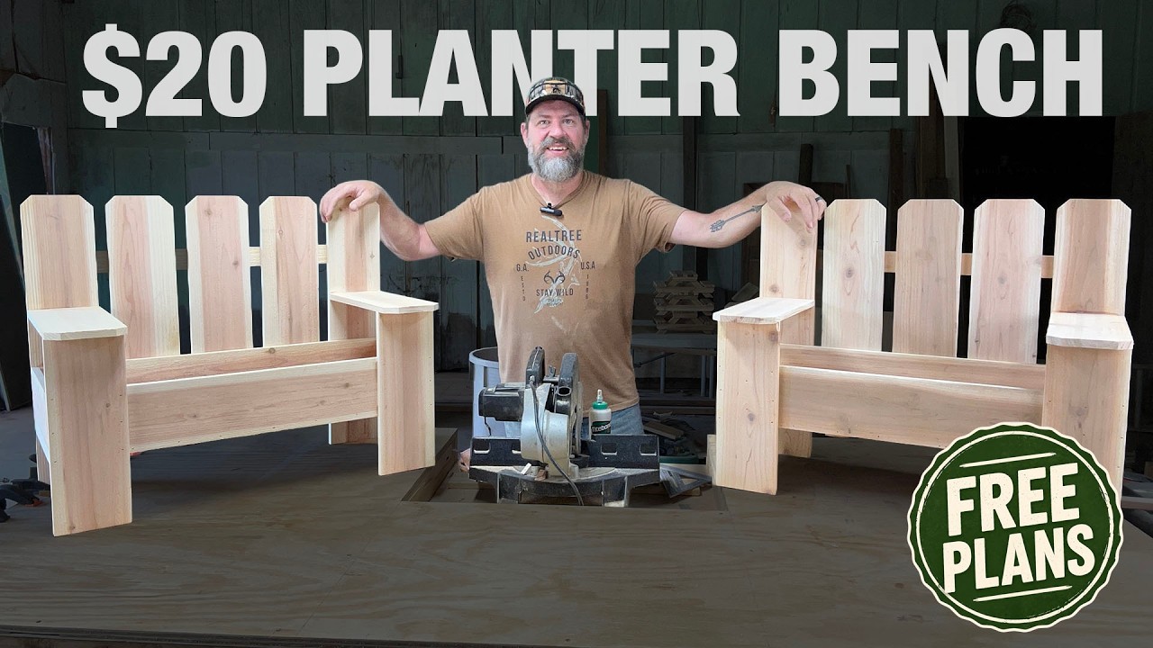 Easy 5-Picket Garden Bench Planter | Beginner Woodworking Projects