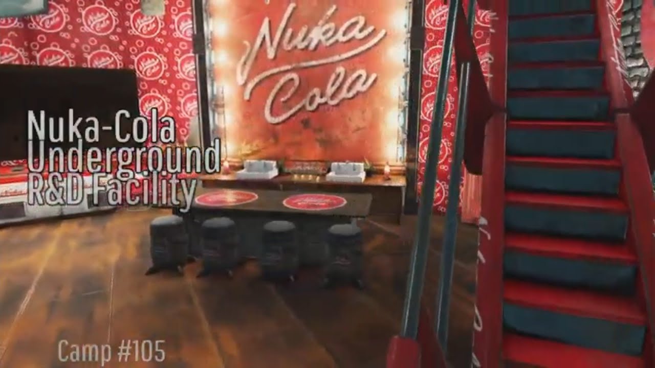 Fallout 76 Camp Build | Nuka-Cola R&D Facility | Store // Shop // Underground