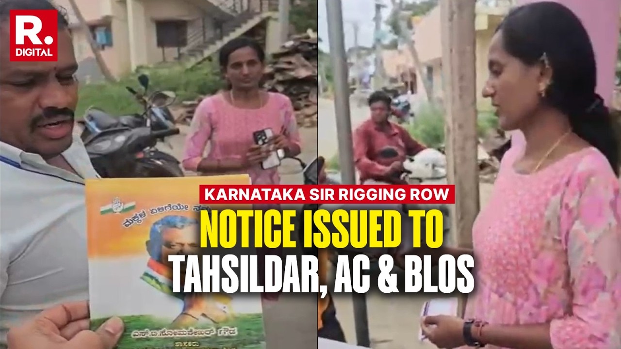 Karnataka SIR Rigging Controversy: Notice Issued To Tahsildar, AC & 5 BLOs For Lapses In Voter List