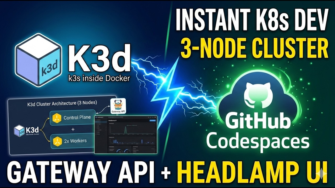 K3D on GitHub Codespaces Setup | 🚀 Instant 3-Node K3d cluster + Gateway API + Headlamp GUI + Traefik