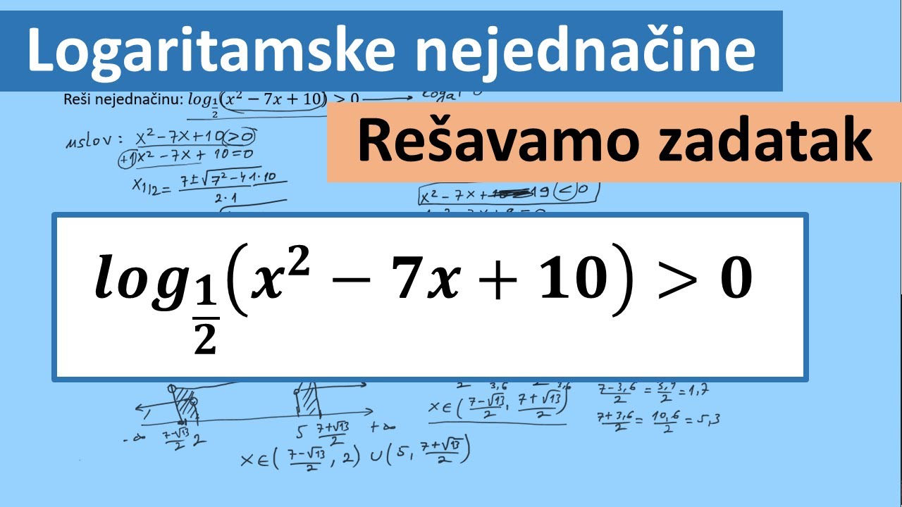Logaritamske nejednacine zadaci 2