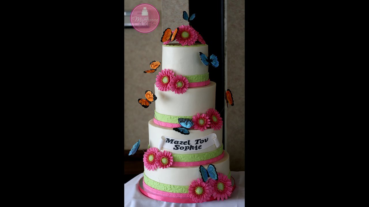 Smooth Buttercream Finish Tutorial, plus stacking a 4 tier cake