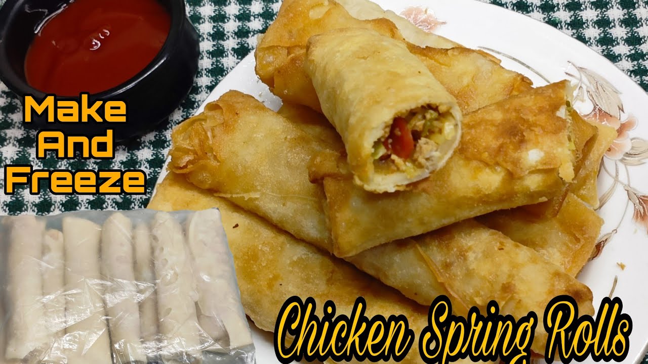 Chicken Spring Rolls |Ramadhan Special Recipe|Chicken Spring Roll Make and Freeze by Zohra kitchen