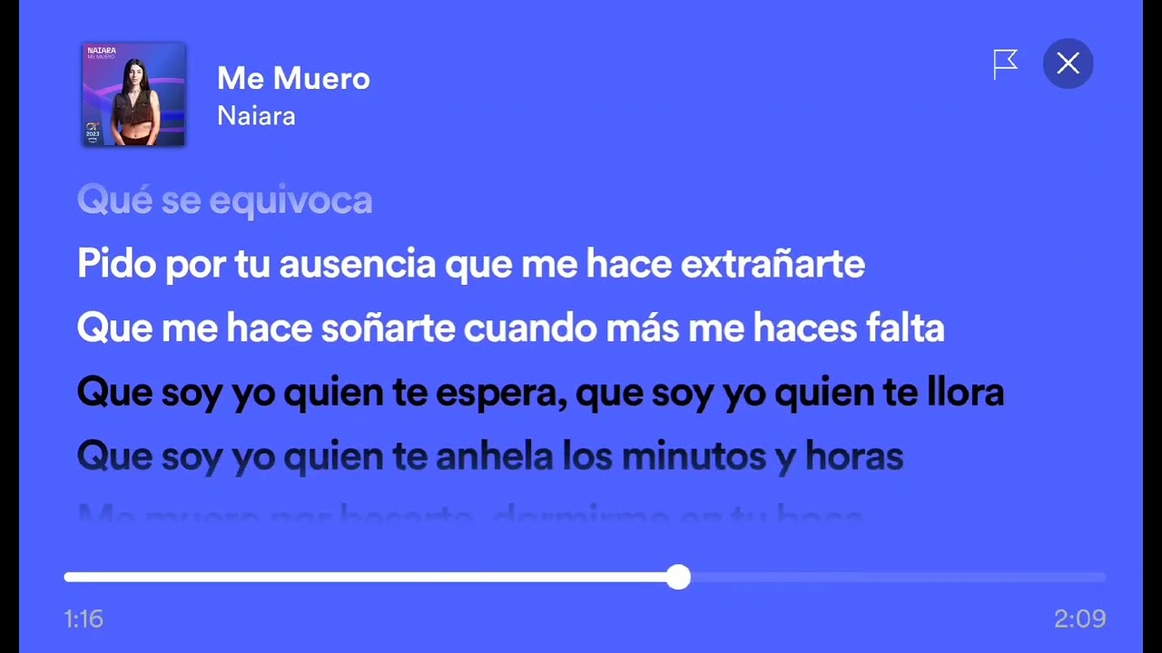 ME MUERO-Lyrics | cover: NAIARA OT