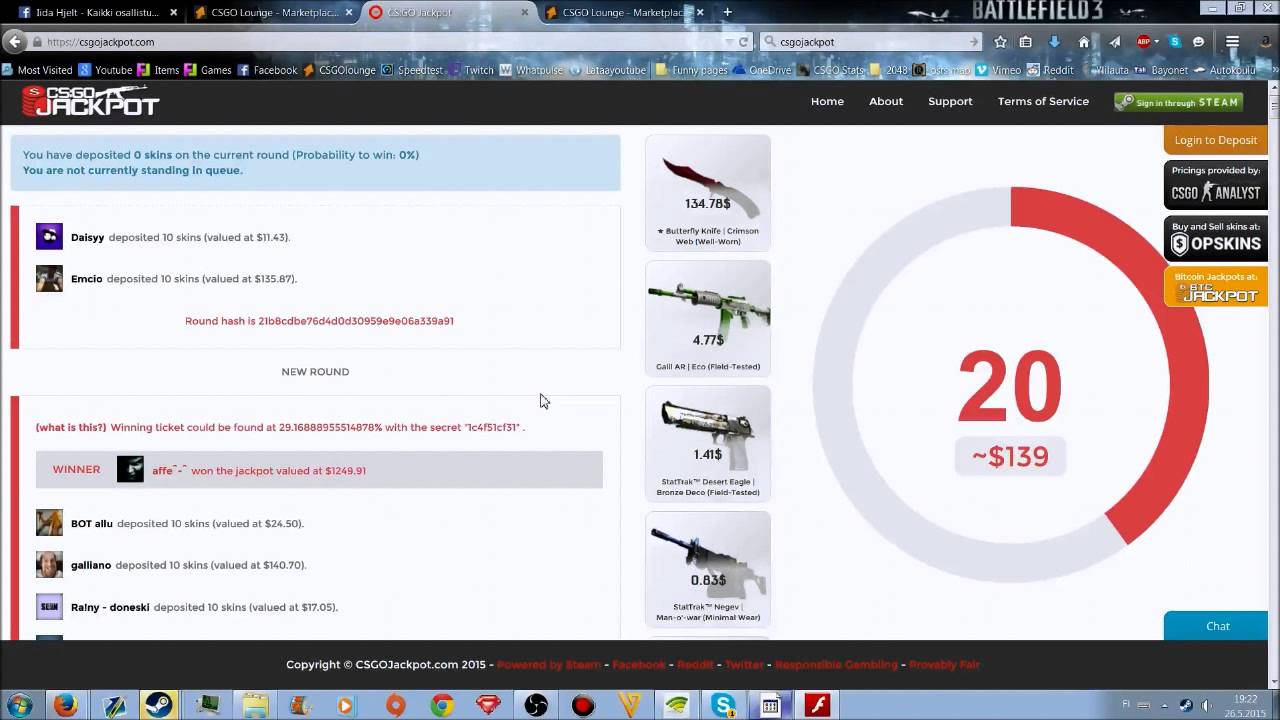 Emcio VS csgojackpot.com