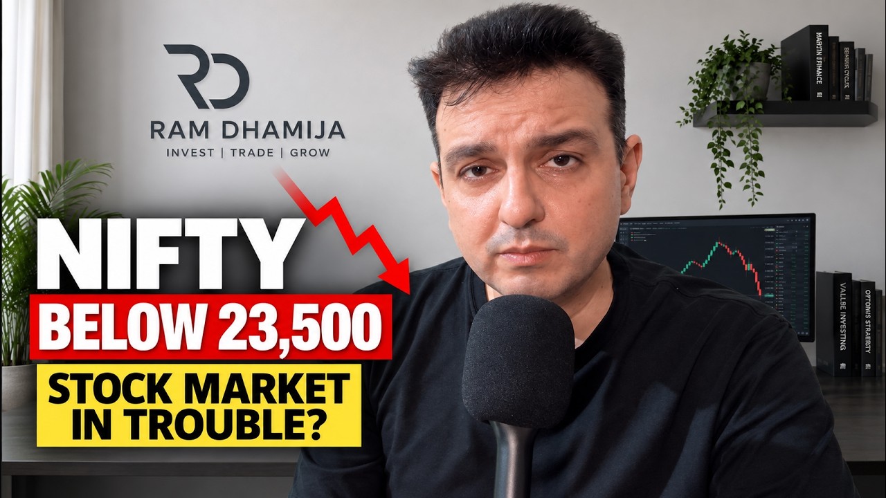 Прогноз по Nifty на завтра, четверг. Обвал фондового рынка. Nifty ниже 23500. Анализ Nifty.