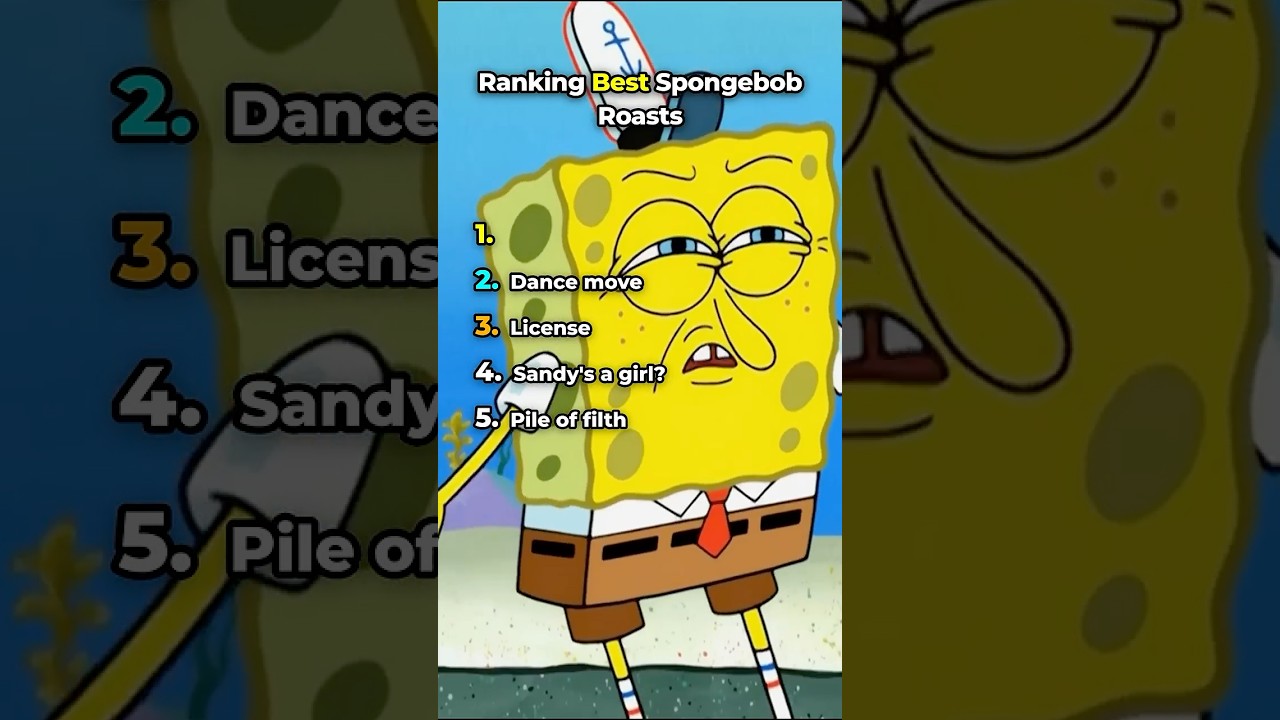 Ranking Best Spongebob Roasts 🔥 #ranked #shorts #funny