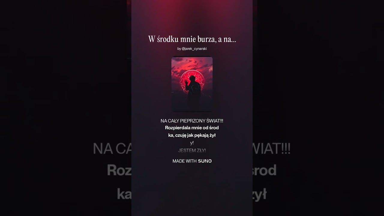 W środku mnie burza, a na zewnątrz cisza.