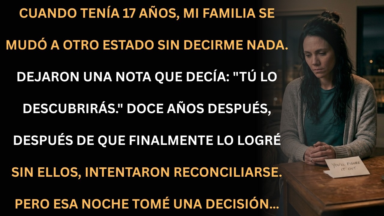 Abandonada a los 17: 12 años después intentan volver… pero tomé una decisión.