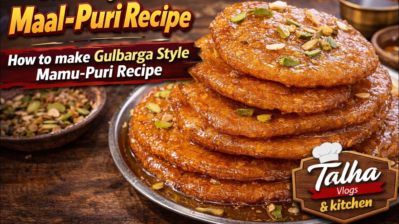 Gulbarga Ki Maal-Puri Recipe | How to make Gulbarga Style Mamu-Puri Recipe😍