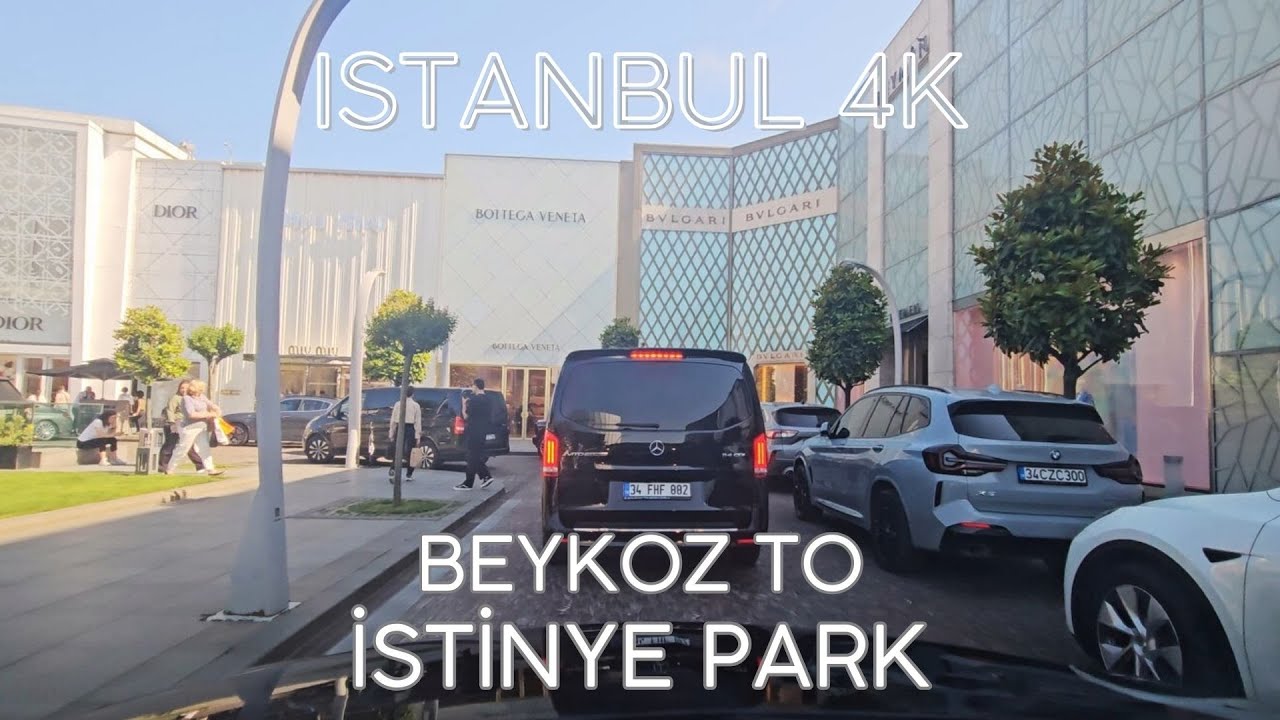 Istanbul 4K Driving from Beykoz to İstinye Park Virtual Drive and Sightseeing Video: Asia to Europe
