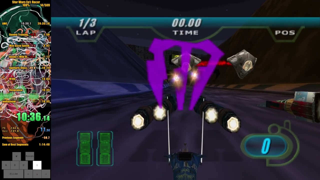 Star Wars: Episode 1 - Racer (Podracing) 100% Speedrun in 1:17:33 [World Record]