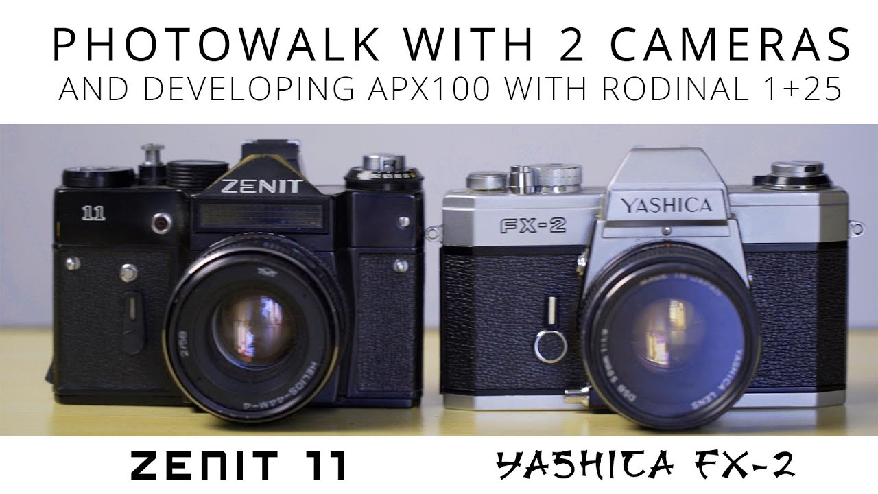 Street Photography - Zenit 11 & Yashica FX-2 & APX 100 #1 - teaser and developing film