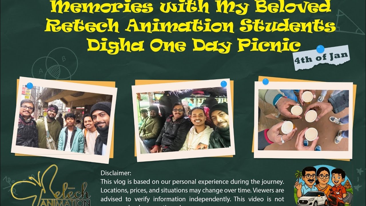 Memories with My Beloved Retech Animation Students | Digha One Day Picnic ❤️ | Part 1 || vlog 23