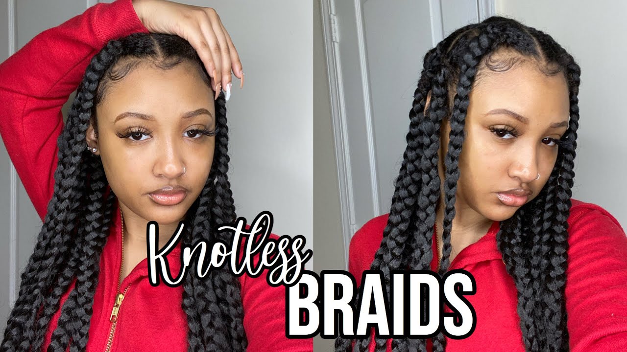 I did my own knotless braids for the FIRST TIME! ! | Saria Raine