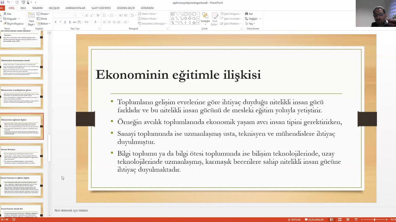 Eğitim Sosyolojisi/toplumsal kurumlar eğitim