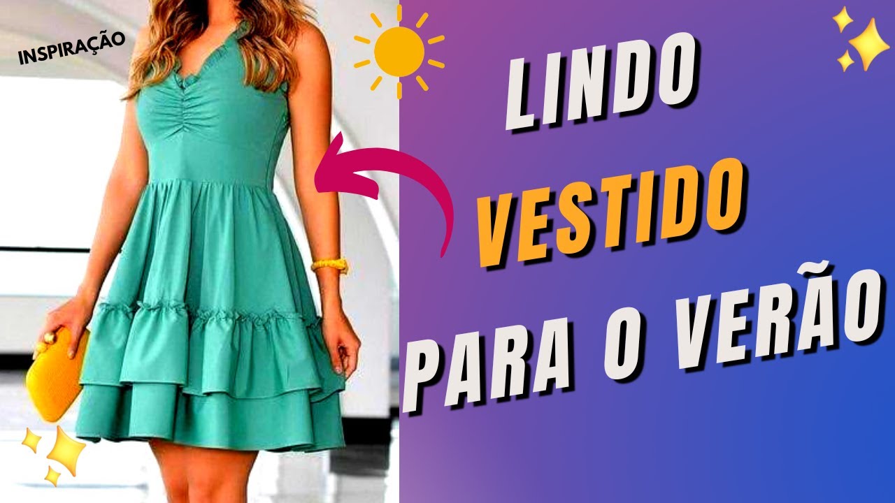 VESTIDO Lindo Para O Verão Passo a Passo Do Corte e Costura