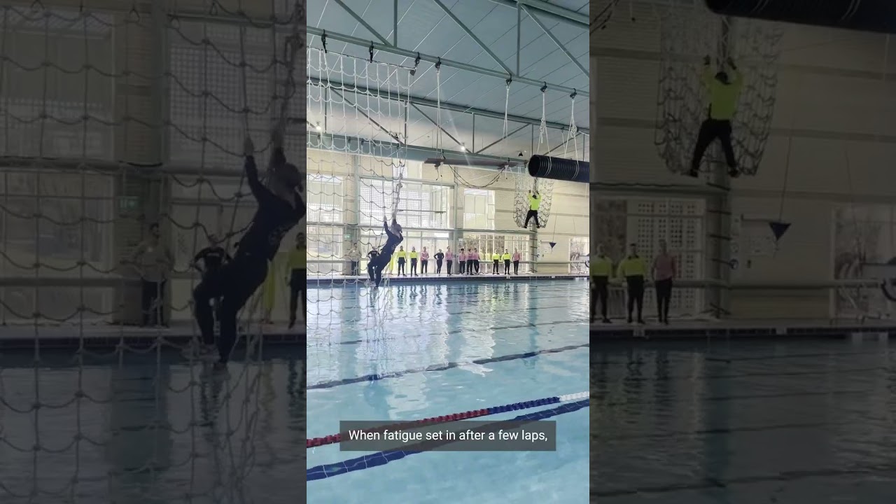 AFP recruits dive into a high ropes course, over water!