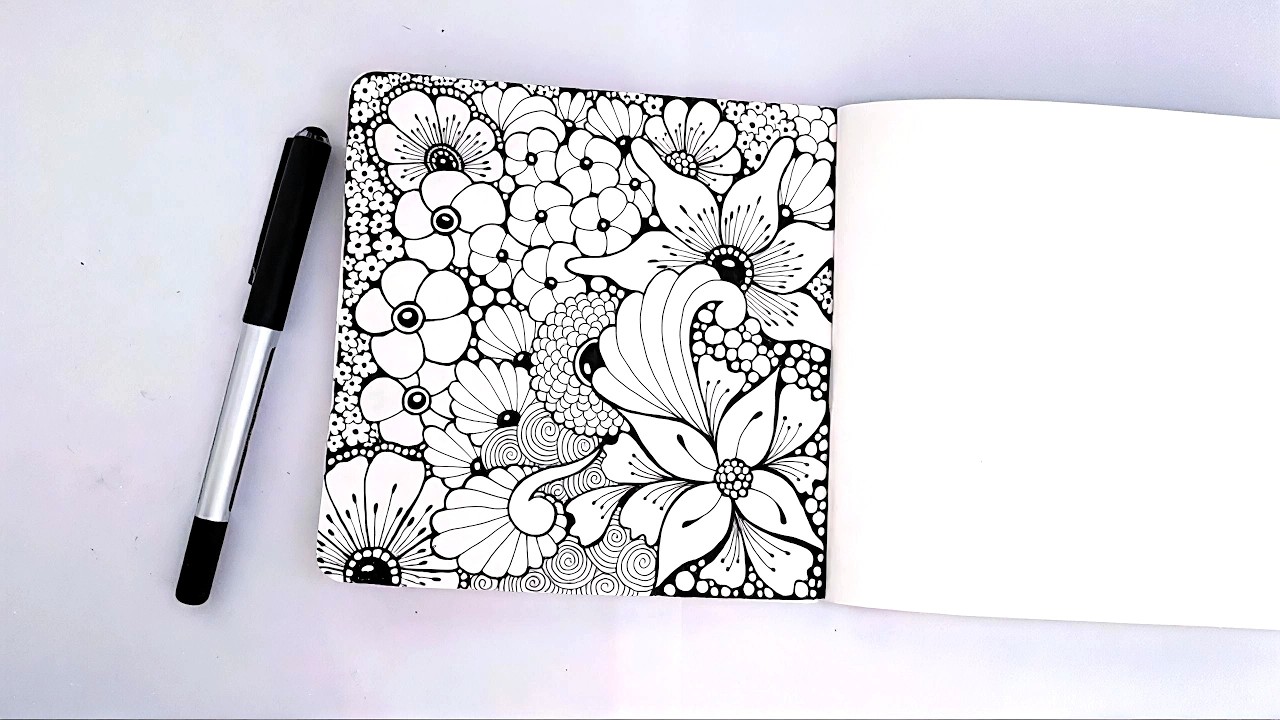Zentangle flowers for beginners 🔸Zenart 🔸Zendoodle