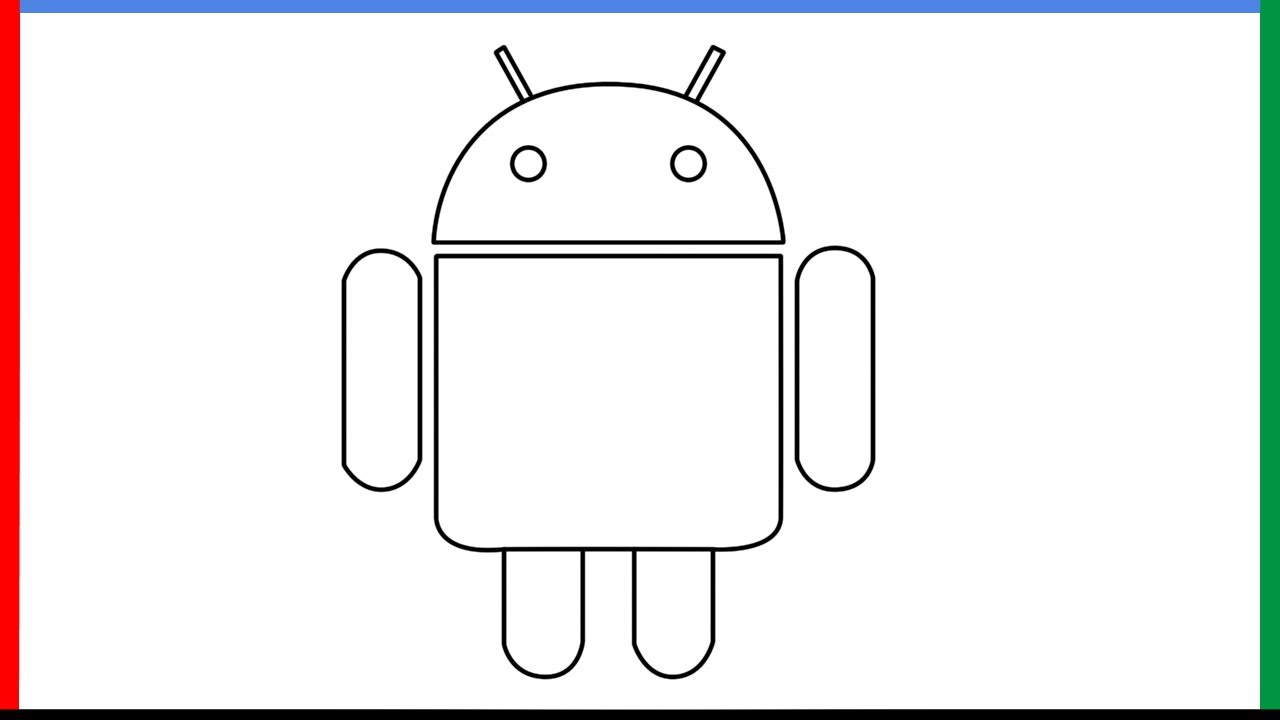How to draw Android Logo step by step for beginners