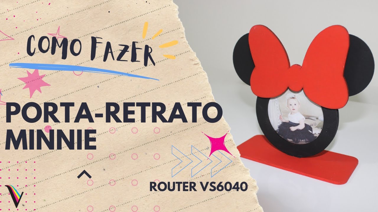 Porta-retrato Minnie feito na Máquina de Corte a Laser