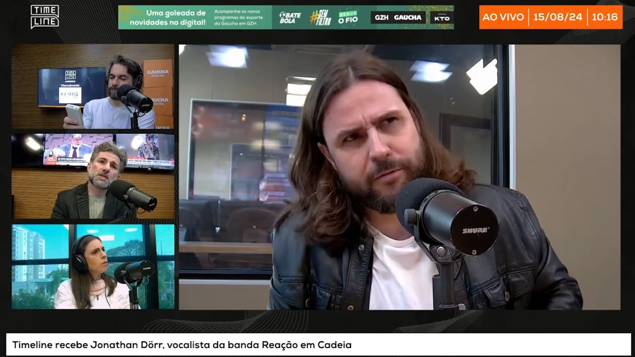 Vocalista da banda Reação em Cadeia, Jonathan Dörr explica mudança no sobrenome | Timeline